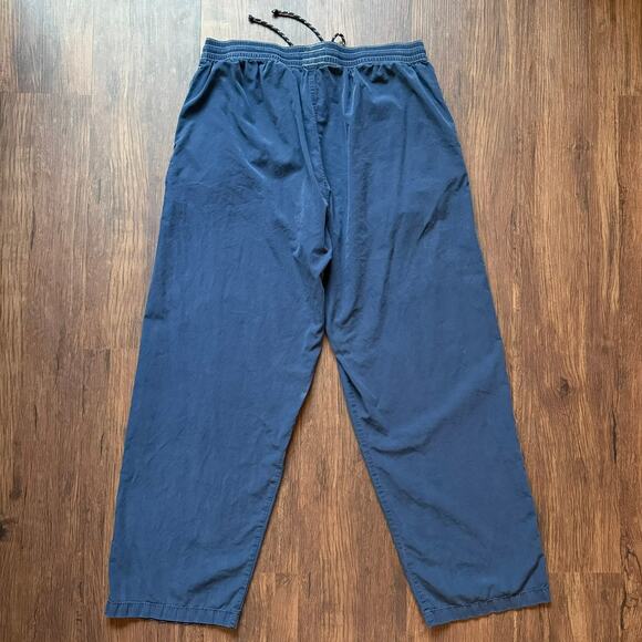 Polo Ralph Lauren Navy Drawstring Pajama Pants Preppy Yellow Pony Logo Mens L - Picture 2 of 5